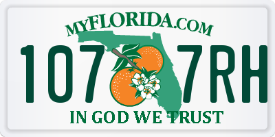 FL license plate 1077RH