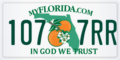 FL license plate 1077RR