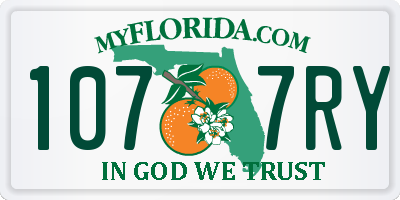FL license plate 1077RY