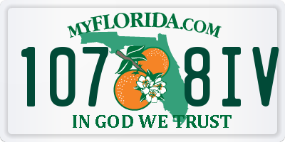FL license plate 1078IV