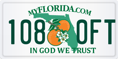 FL license plate 1080FT