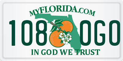 FL license plate 1080GO