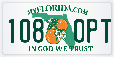 FL license plate 1080PT