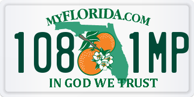 FL license plate 1081MP