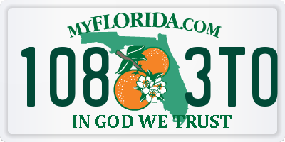 FL license plate 1083TO