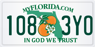 FL license plate 1083YO
