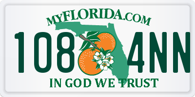 FL license plate 1084NN