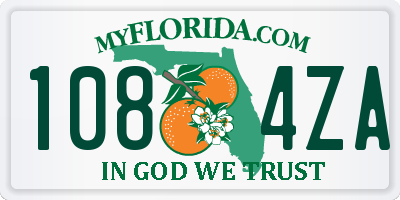 FL license plate 1084ZA