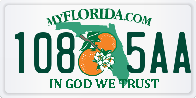 FL license plate 1085AA