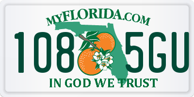 FL license plate 1085GU