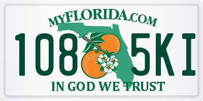FL license plate 1085KI