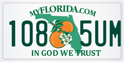 FL license plate 1085UM