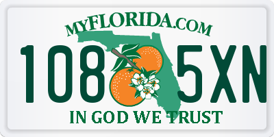 FL license plate 1085XN