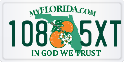 FL license plate 1085XT