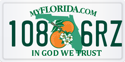 FL license plate 1086RZ