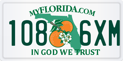 FL license plate 1086XM