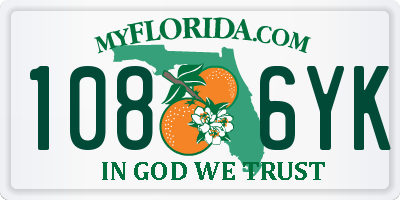 FL license plate 1086YK