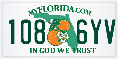 FL license plate 1086YV