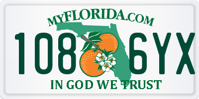 FL license plate 1086YX