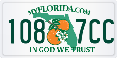 FL license plate 1087CC