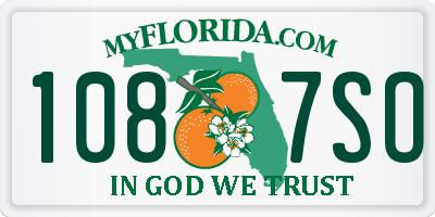 FL license plate 1087SO