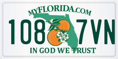 FL license plate 1087VN