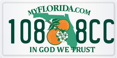 FL license plate 1088CC