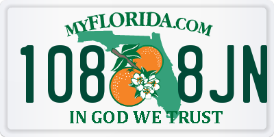 FL license plate 1088JN