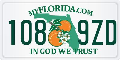 FL license plate 1089ZD