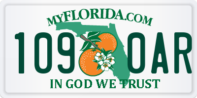 FL license plate 1090AR