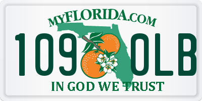 FL license plate 1090LB