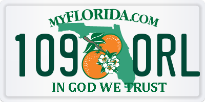 FL license plate 1090RL