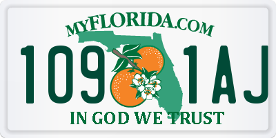 FL license plate 1091AJ