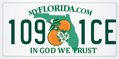 FL license plate 1091CE