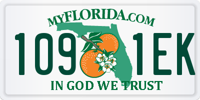 FL license plate 1091EK