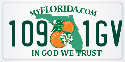FL license plate 1091GV