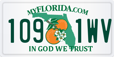 FL license plate 1091WV