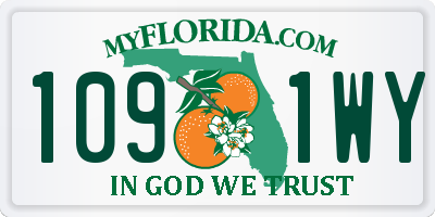 FL license plate 1091WY