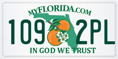 FL license plate 1092PL