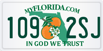 FL license plate 1092SJ