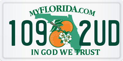 FL license plate 1092UD