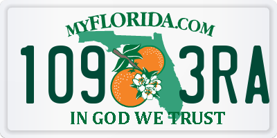 FL license plate 1093RA