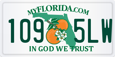 FL license plate 1095LW