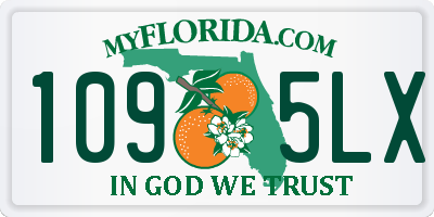 FL license plate 1095LX