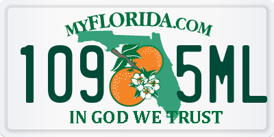FL license plate 1095ML