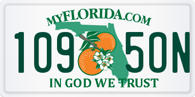 FL license plate 1095ON