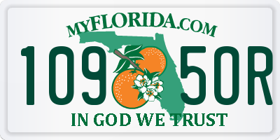 FL license plate 1095OR