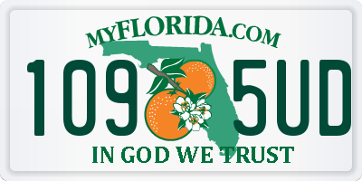 FL license plate 1095UD