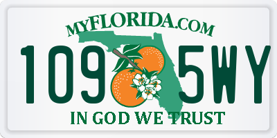 FL license plate 1095WY