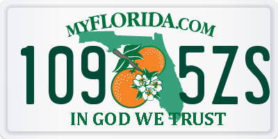 FL license plate 1095ZS